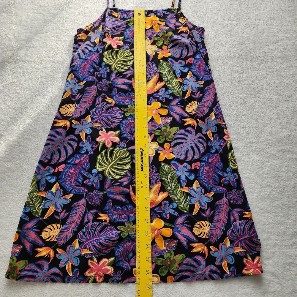 Vans Floral Slip Dress Womens Small Black Tropical Adjustable Strap Vacation - Picture 9 of 15